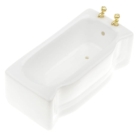 LeeQinersw 1/12 Scale Bathroom Tub Bath Accessories Dollhouse Furniture Bathroom Deco White