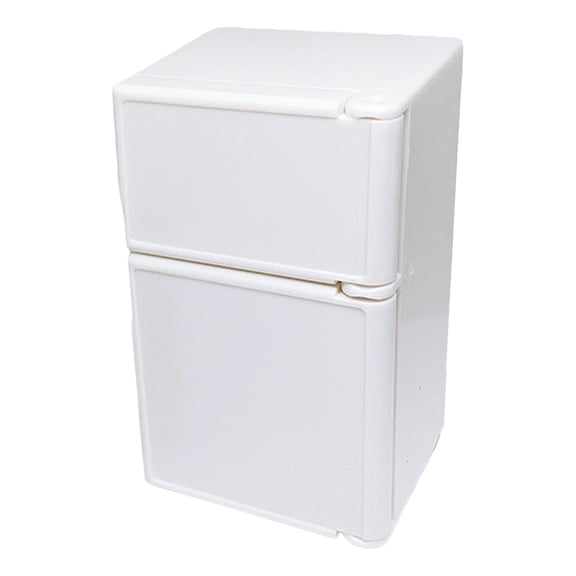 LeeQinersw 1 12 Scale Dollhouse Mini Fridge with Two Doors Kitchen Appliance Model Ornament