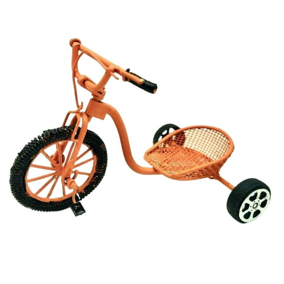 LeeQinersw 1/12 Scale Dollhouse Mini Tricycle Model Furniture Playhouse 3 Wheel Small