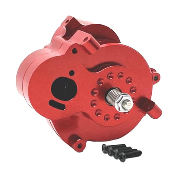LeeQinersw 1/12 Scale Gearbox Replacements Parts Durable Easy to Install Metal Transmission Red