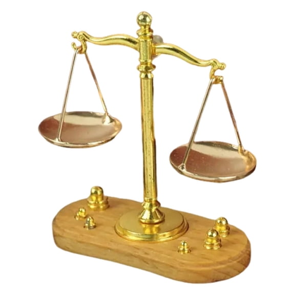 LeeQinersw 1 12 Scale Mini Metal Balance Scale Dollhouse Accessory Realistic Iron Model for