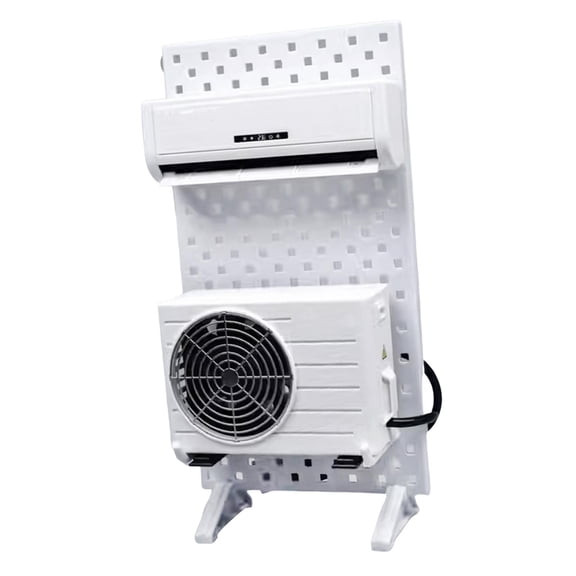 LeeQinersw 1/14 Scale Miniature Air Conditioner Model Set Realistic Miniature Landscape DIY with Display Stand