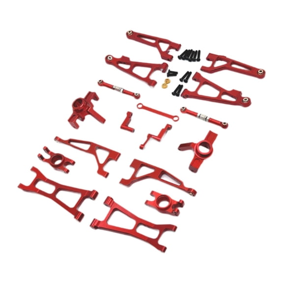 LeeQinersw 1/16 RC Car Parts DIY Accessories Assembling Spare Parts Swinging Arm Upgrade RC Red