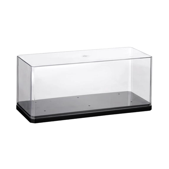 LeeQinersw 1:24 Clear Acrylic Display Case Collectibles Case Protection for Collectible black