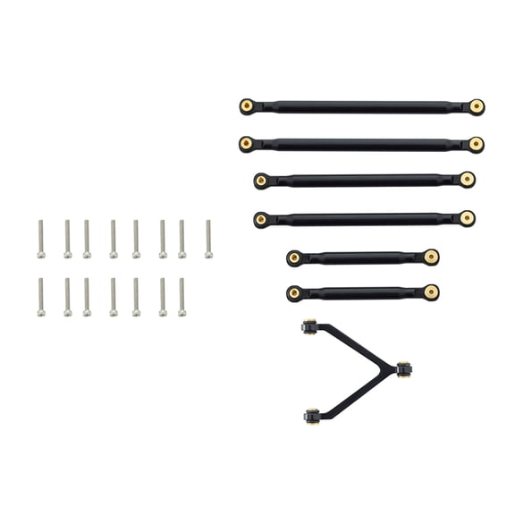 LeeQinersw 1:24 RC Aluminum Alloy Rod Coupling 133mm Wheelbase for Axial SCX24 90081 RC Car Black
