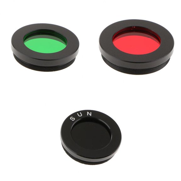 LeeQinersw 1.25 Inch Telescope Accessory Kit, 3-in-1 Eyepiece Lens Color Filters Set, Black