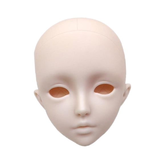 LeeQinersw 1/3 BJD Doll Head Doll Making Body Part Photography Collector Accessory Face Ups No Eyes with XF