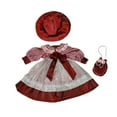 thumbnail image 1 of LeeQinersw 1/3 Ceramic Doll Dress Doll Accessories Cute Doll Clothes for 60cm-65cm Doll Red, 1 of 9