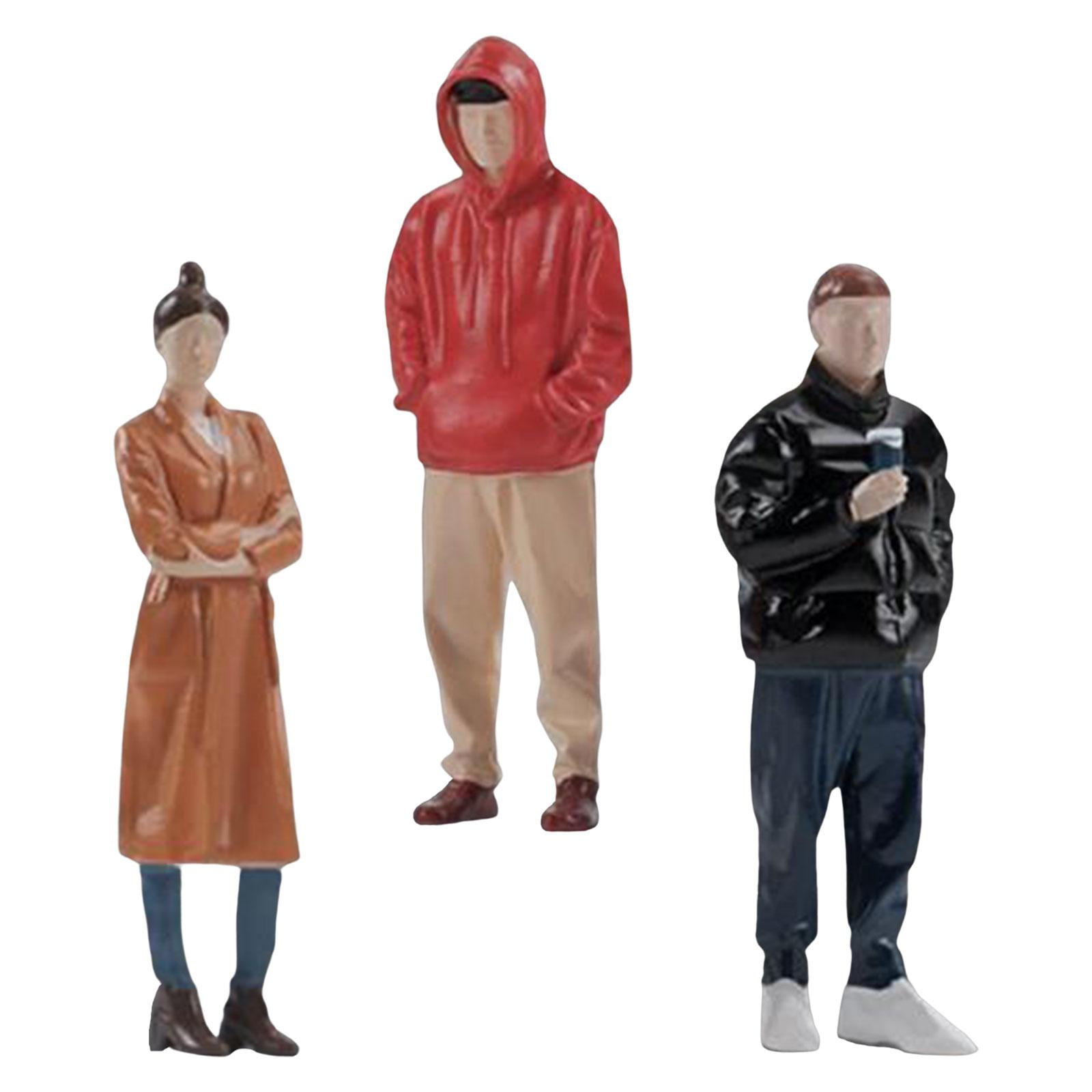 LeeQinersw 1/32 Models People Figures Resin Figures Ornament Train Railway Three People for style B