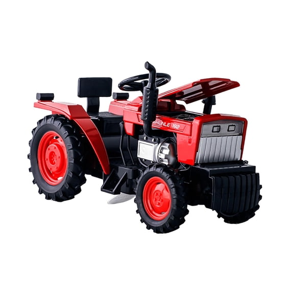 LeeQinersw 1/32 Scale Tractor Model Toy Diecast Vehicle Toy Collections Ornaments Realistic Red