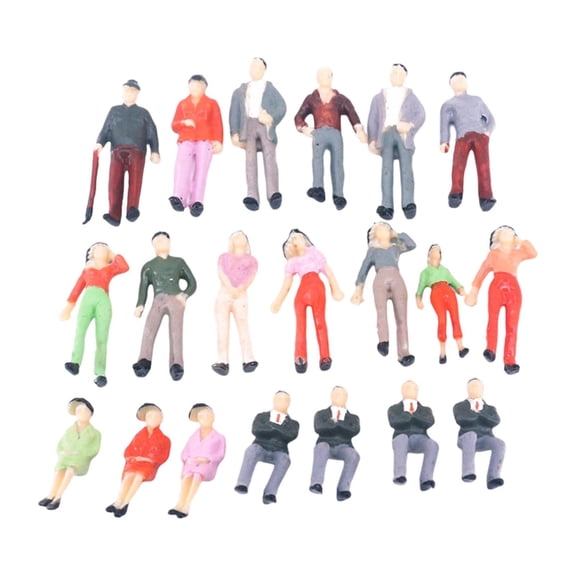 LeeQinersw 1 42 Scale Miniature People Figurines Plastic Model Collectible for Tiny Diorama