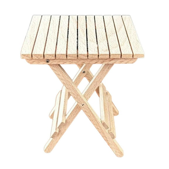 LeeQinersw 1/6 Dollhouse Table DIY Accessory Decoration Folding Table Model Small Table for