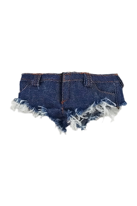 1/6 Female Action Figure Hot Denim Shorts Miniature Clothing, Doll Clothes, Premium Easy to Wear BJD Doll Jeans Shorts Trendy Dark Blue