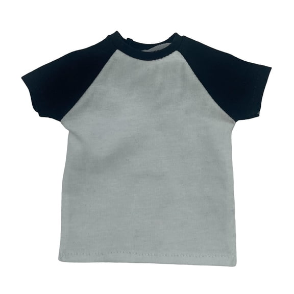 LeeQinersw 1/6 Men Short Sleeve T Shirt Costume, Handmade Doll Clothes for 12in Doll Model, Black