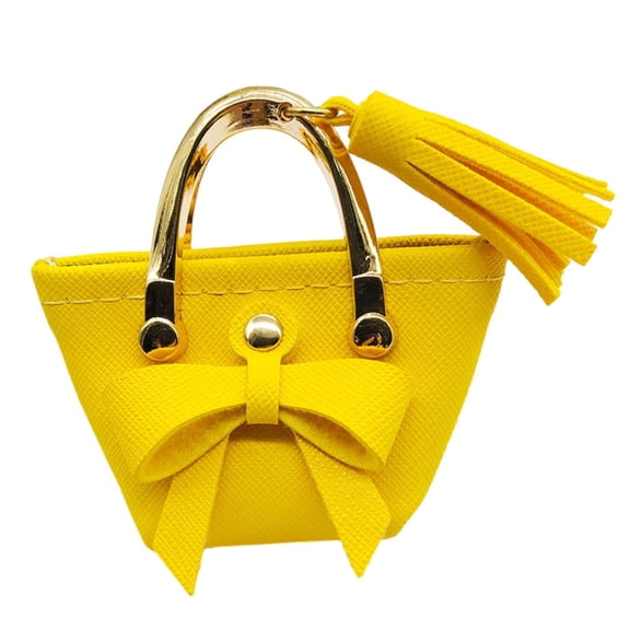 LeeQinersw 1/6 Mini Handbag BJD Doll Accessories Dollhouse Ornament Miniature Tote Bag with Yellow