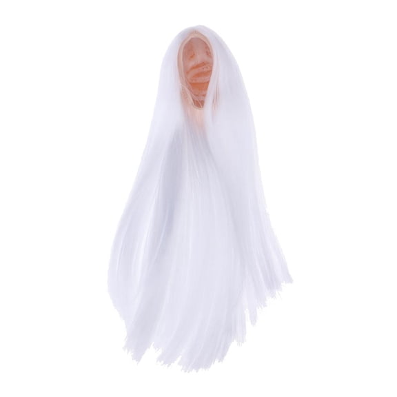 LeeQinersw 1/6 Scale Woman Hair For 12 "Female Head Sculpting BJD Dolls White