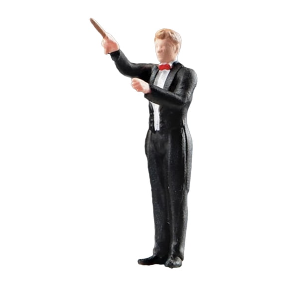LeeQinersw 1/64 Band Figurine Layout Realistic Role Play Car Model Matching Diorama Scenery Conductor