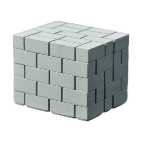LeeQinersw 1/64 Brick Concrete DIY Construction Realistic Mini Brick for Dioramas Architect Style A