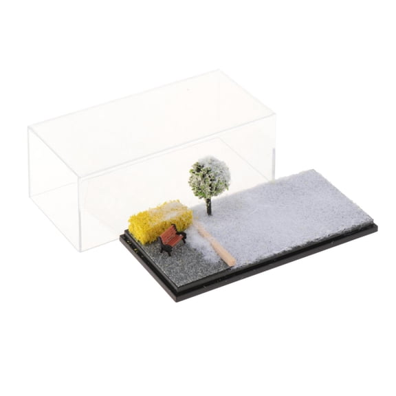 LeeQinersw 1/64 Diecast Car Display Case Car Parking Scene for Action Figures Alloy Car winter scene