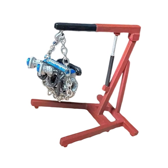 LeeQinersw 1:64 Diorama Car Engine Crane Creative Diorama Props Mini Engine Hoist Model Style B
