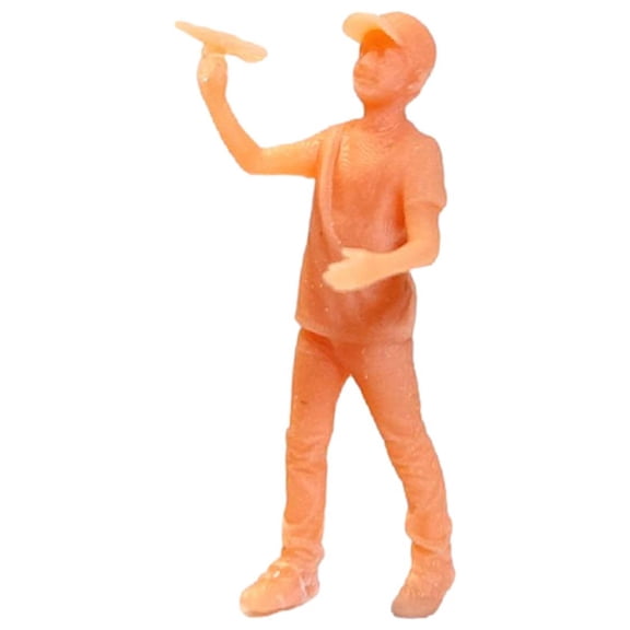LeeQinersw 1/64 Diorama Figure Miniature Scene Unpainted Resin Photo Props for DIY Projects paper plane boy
