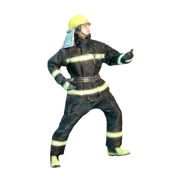 LeeQinersw 1/64 Diorama Figure Resin Firemen Playset Miniature Model for Scene Layout Fariy Style B
