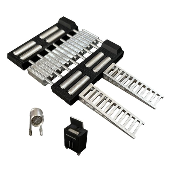 LeeQinersw 1/64 Diorama Garage Horsepower Eengine Set Auto Repair Tool Model Simulation Black