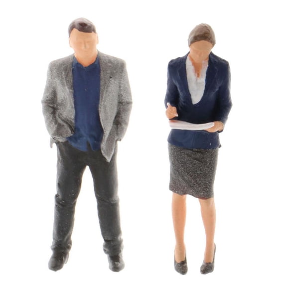 LeeQinersw 1/64 Figures Diorama Office Scene Model Kit Secretary & Boss Decor Accessory
