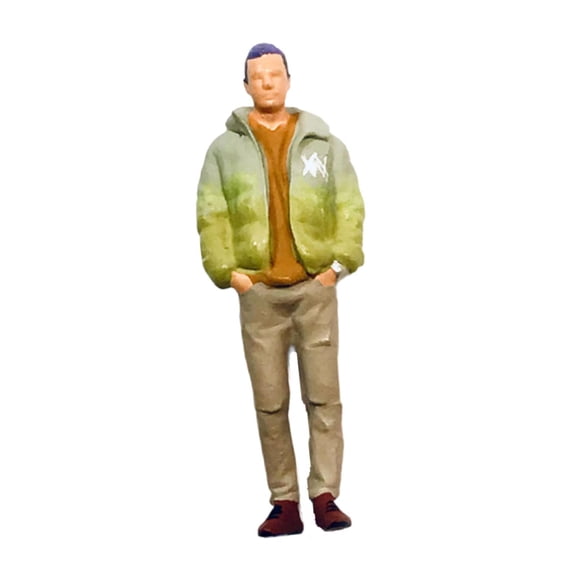 LeeQinersw 1/64 Hand Painted Diorama Figures Miniature Design Figure Realistic Hobby Winter green