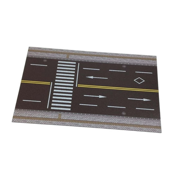 LeeQinersw 1/64 Highway Scene Model Background Diorama Pad Nonslip Layout Scene Display With zebra crossing