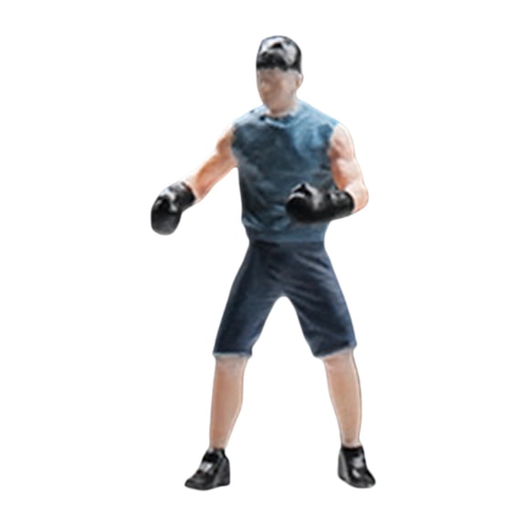 LeeQinersw 1:64 Home Decor Centerpiece Mini Figure Model for Study Room Bedroom Desktop Boxer