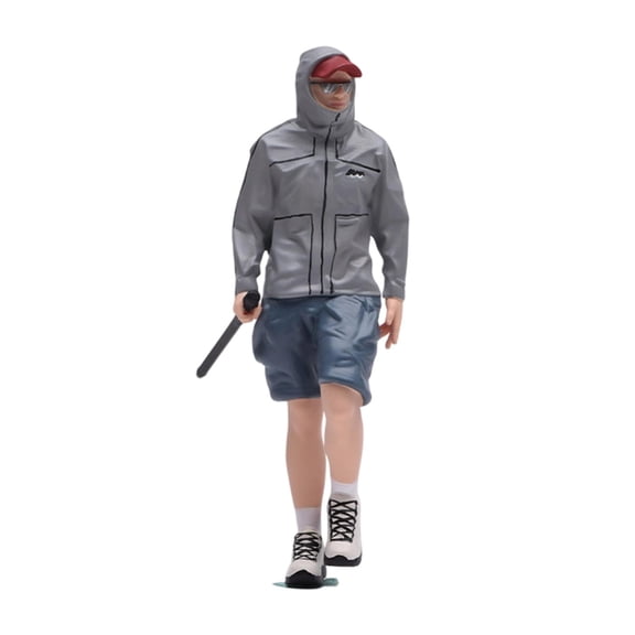 LeeQinersw 1/64 Male Hiker Miniature Figure Diorama Model for DIY Project Birthday Gift