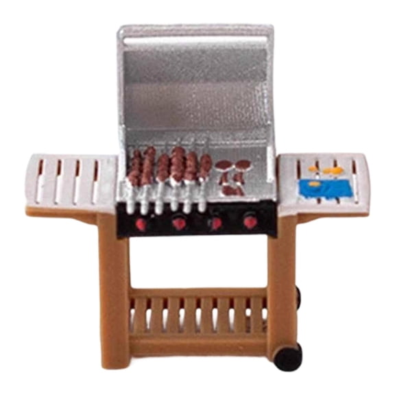 LeeQinersw 1/64 Miniature Barbecue Grill Model,Mini Collectibles Tiny Miniature Scene Decor