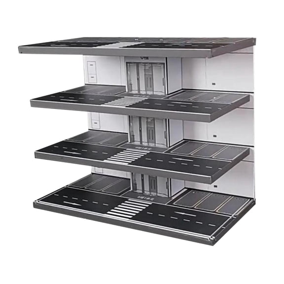 LeeQinersw 1:64 Parking Lot Background Backdrop Acrylic Vehicle Garage Showcase for Diecast