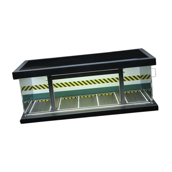 LeeQinersw 1/64 Parking Lot Display Case Simulation Collection Protection LED Lighting 1/64 A