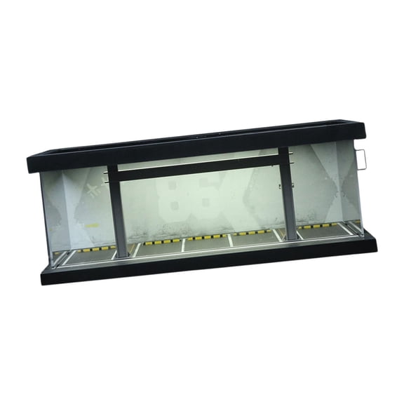 LeeQinersw 1/64 Parking Lot Display Case Simulation Collection Protection LED Lighting 1/64 B