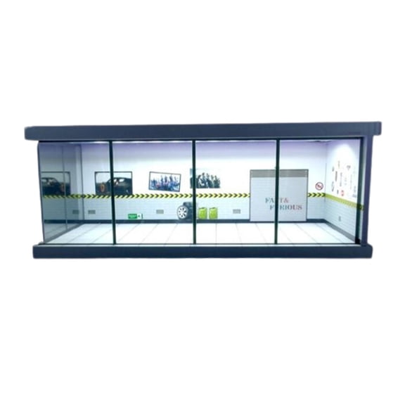 LeeQinersw 1:64 Parking Lot LED Display Case Car Model Storage Box Diecast Car Display Case