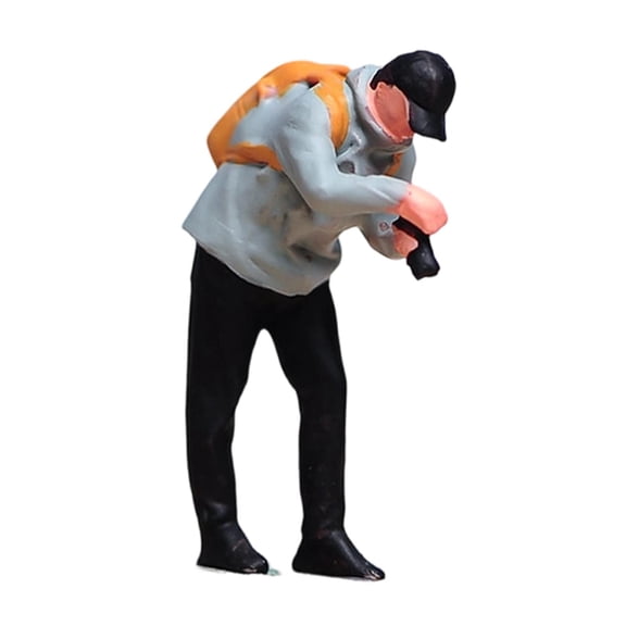 LeeQinersw 1:64 Photographer Man Model Tiny People Model Stimulated Realistic Mini Figurine