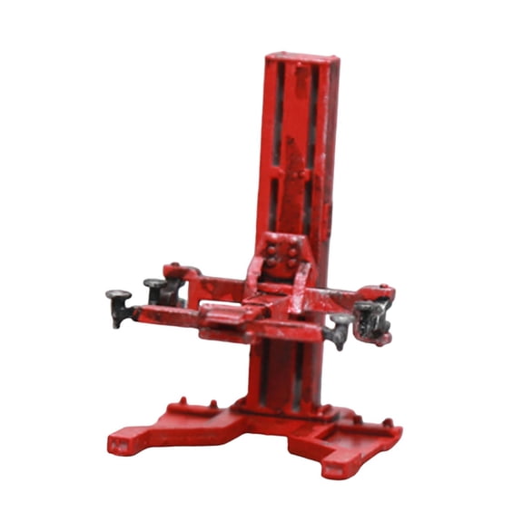 LeeQinersw 1:64 Scale Car Lift Model 1/64 Miniature Crane Lift Diorama Realistic Collection Red