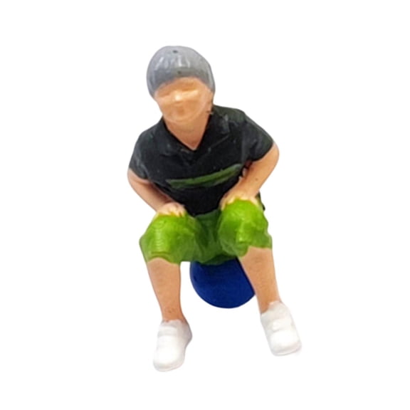 LeeQinersw 1/64 Scale Diorama Figures DIY Crafts Miniature Boy Mini Layout Figure for Photo black top