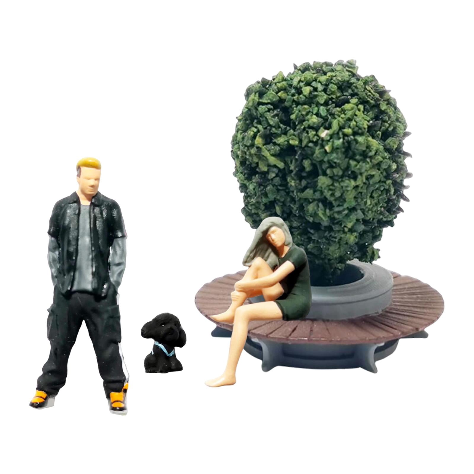 LeeQinersw 1:64 Scale Miniature Model Street People Figure Diorama Accessories street