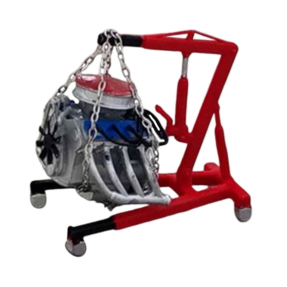 LeeQinersw 1/64 Scale Novelty Engine Hanger Model for Workshop Scene Garage Repair Shop A01 red W Engine