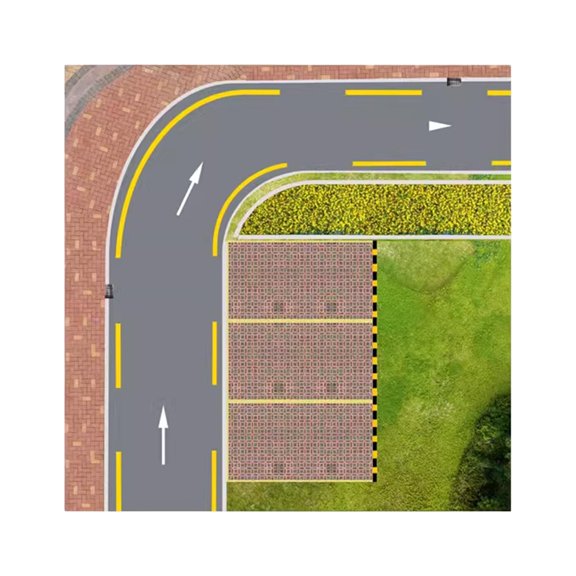 LeeQinersw 1/64 Scale Parking Lot Sticker Architectural Projects Diorama Building Durablity 25x25cm