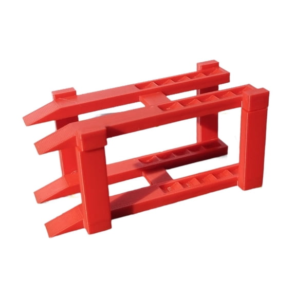 LeeQinersw 1/64 Scale Vehicle Display Stand Miniature Parking Lot Sand Table Realistic Simulation Micro Landscape Garage Display Diorama 2 Layer Red