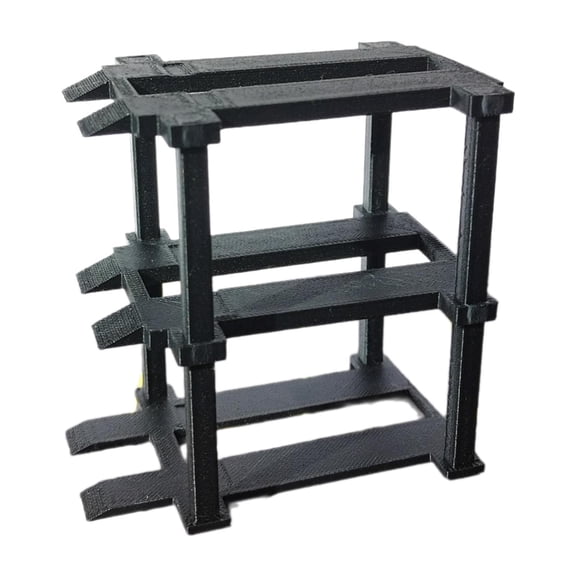 LeeQinersw 1/64 Scale Vehicle Display Stand Miniature Parking Lot Sand Table Realistic Simulation Micro Landscape Garage Display Diorama 3 Layer Black