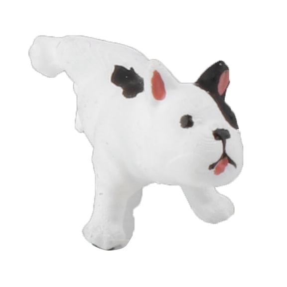 LeeQinersw 1/64 Tiny Dog Model Resin Hand Printed Scene Pet Dog Dulldog Toys Kids Layout Train Building Model Car Scene Accs Peeing