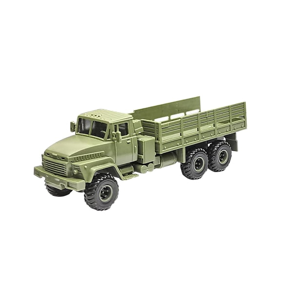 LeeQinersw 1/72 Armored Cargo Truck Transport Vehicle DIY Assembly Diecast 1/72 Scale Cargo Without tent