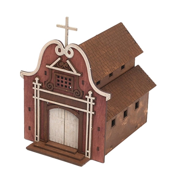 LeeQinersw 1/72 European Architecture Brain Teaser 3D Wooden Puzzle Unpainted Construction