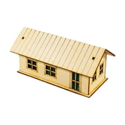 LeeQinersw 1/72 Miniature Wooden House Creative Hobby Toy Mini Architecture Scene Landscape Style C