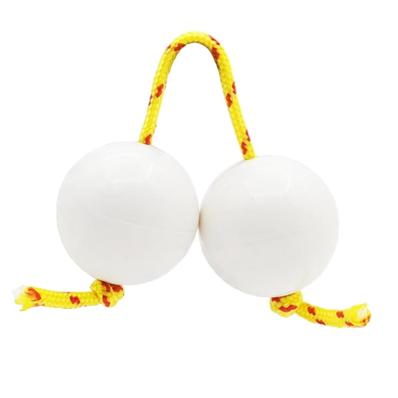 LeeQinersw 1 Pair Plastic Rhythmic Ball Instrument Maracas Percussion Kids Early Education Toys Musical Fingertip Ball Drum Ball African Shaker Rattle , White